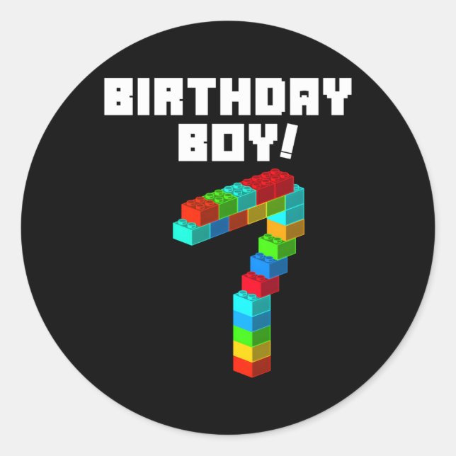 Adesivo Redondo Edifício de blocos 7 7 (Frente)