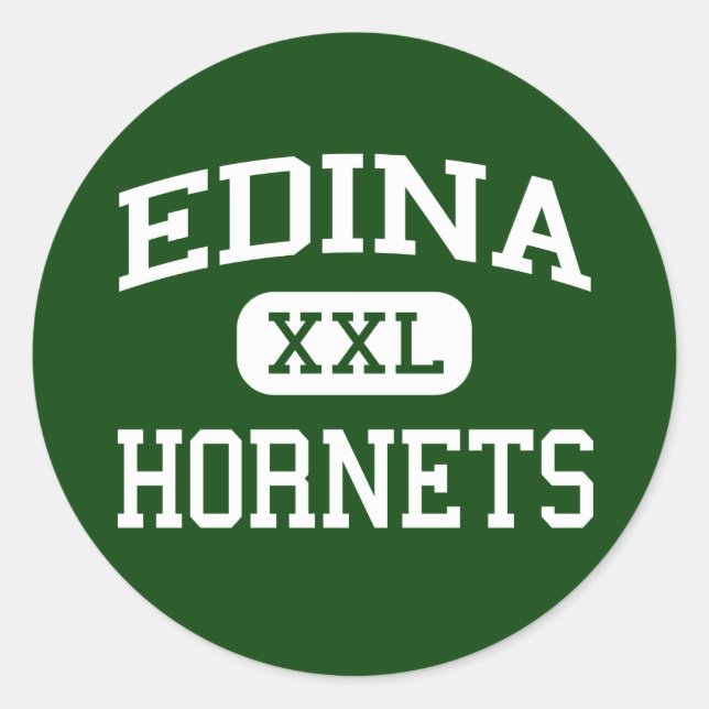Adesivo Redondo Edina - Hornets - Segundo grau - Edina Minnesota (Frente)