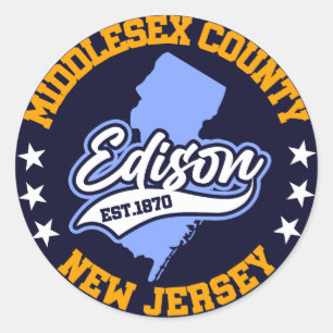 Adesivo Redondo Edison, Nova Jersey