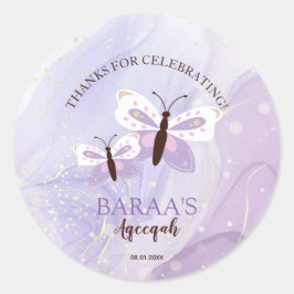 Adesivo Redondo Editable Aqiqah for Baby girl Sticker