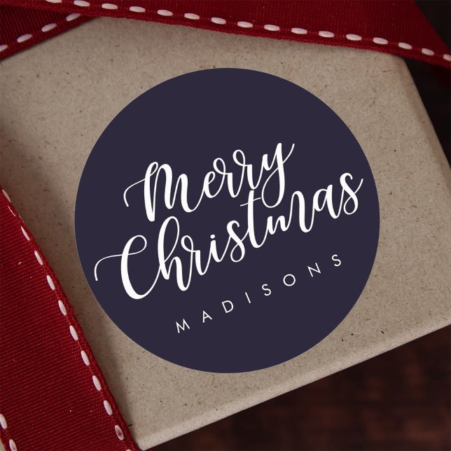 Adesivo Redondo EDITABLE COLOR Felry Natal Elegante (Criador carregado)