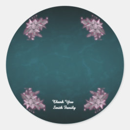 Adesivo Redondo Editable Elegant Floral Paper Plates