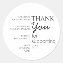 Editável Obrigado Por Nos Apoiar