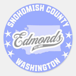 Adesivo Redondo Edmonds, Washington