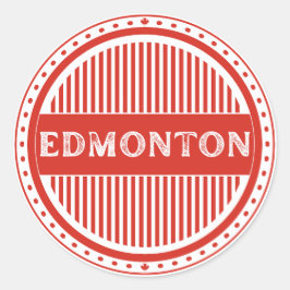 Adesivo Redondo Edmonton City Pride Emblem – Canadian Identity