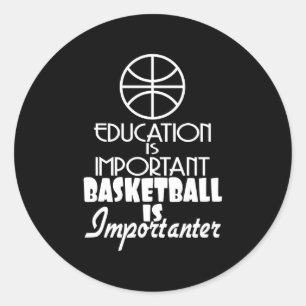 Adesivo Redondo Educação É Importante Para O Basquete
