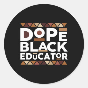Adesivo Redondo Educador Negro Droga História Negra Melanina Ed Ne