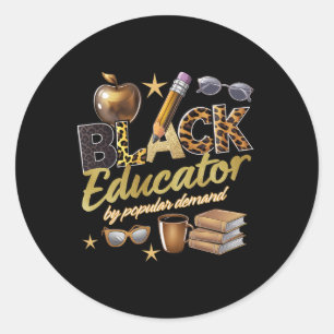 Adesivo Redondo Educador Negro Por Demanda Popular História Negra