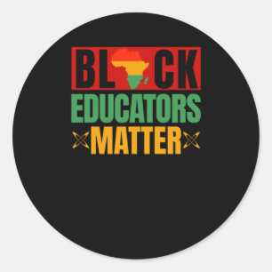 Adesivo Redondo Educadores negros Apreciação de professor negro T