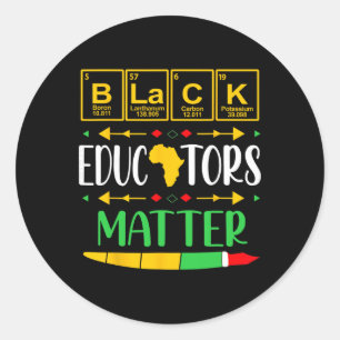Adesivo Redondo Educadores Negros Problema Mês da História África