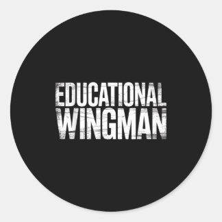 Adesivo Redondo Educational Wingman Teacher Istant Suprt - 