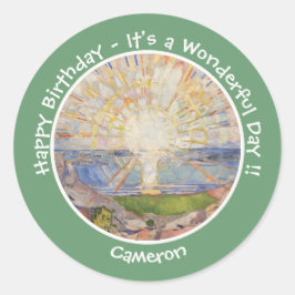 Adesivo Redondo Edvard Munch The Sun (Solen) - Itens de Partido Su