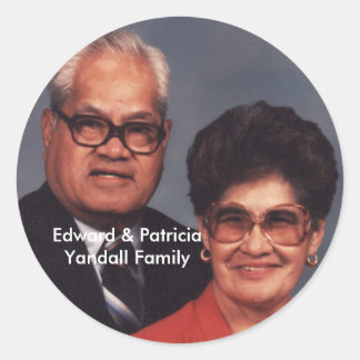 Adesivo Redondo Edward & Patricia Yandall Family Stickers