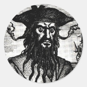 Adesivo Redondo Edward Teach Retrait