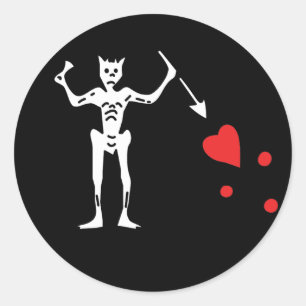 Adesivo Redondo Edward Teach também conhecido como autocolantes de