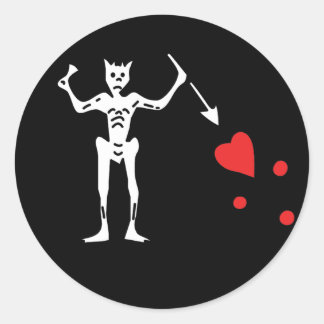 Adesivo Redondo Edward Teach também conhecido como autocolantes de