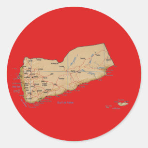 Adesivo Redondo Eêmen Map Sticker