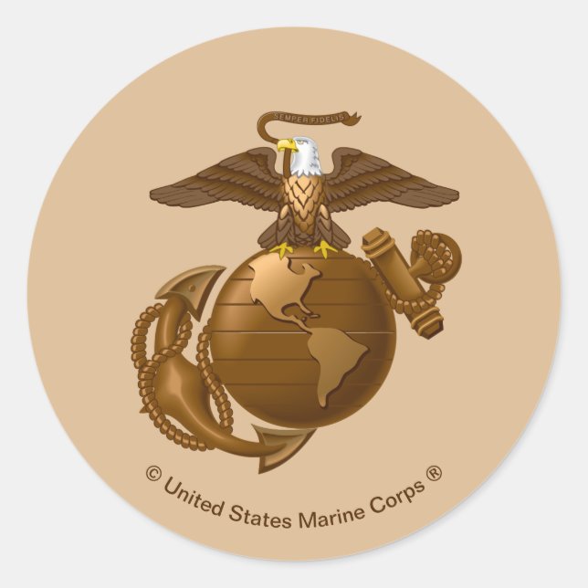 Adesivo Redondo EGA de cor do cheio - Bronze (Frente)