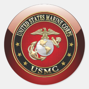 Adesivo Redondo EGA do USMC [edição especial] [3D]