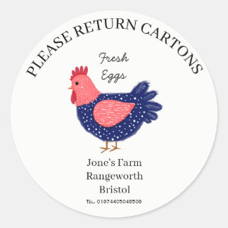 Adesivo Redondo Egg Carton Label customize egg box free range