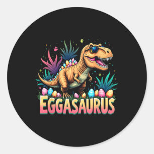 Adesivo Redondo Eggasaurus Páscoa Stegosaurus Dinossauro Meninos C