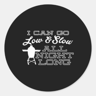 Adesivo Redondo Egghead Funny Churrasco Kamado Smoker Griling Pitm