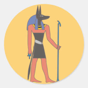 Adesivo Redondo Egipto divindade Anubis egypt deity