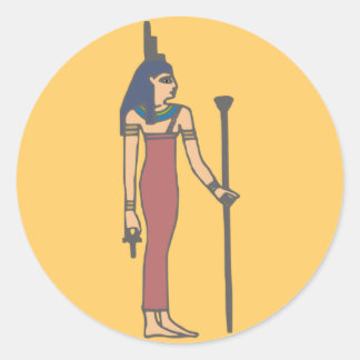 Adesivo Redondo Egipto divindade Isis Egypt Deity