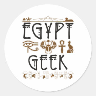 Adesivo Redondo Egito: Arqueologia Egípcia Geek