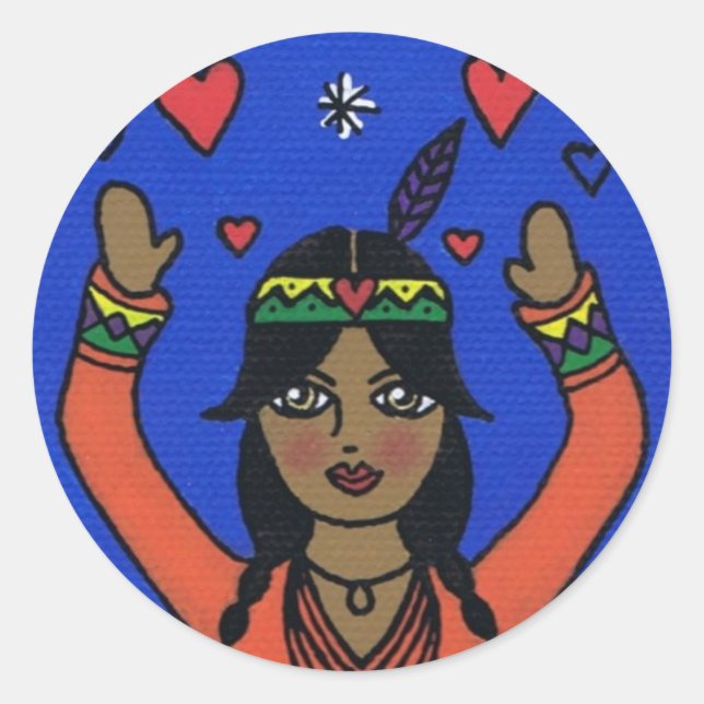 Adesivo Redondo Ehawee propage l'amour (adesivos) (Frente)