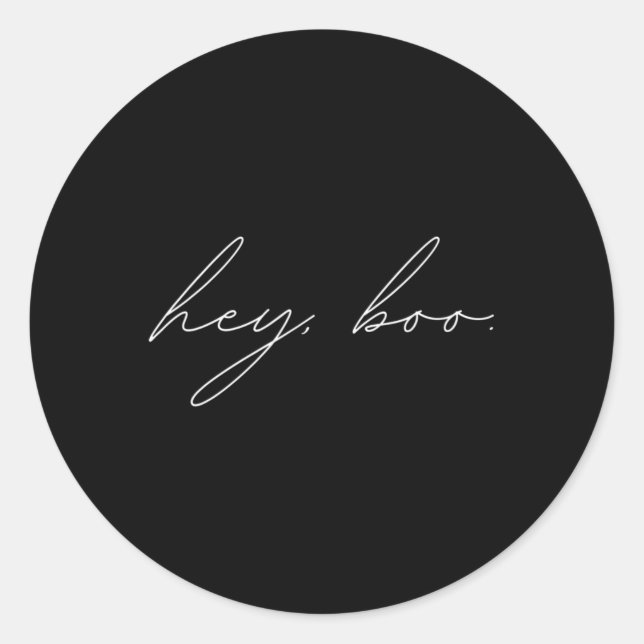 Adesivo Redondo Ei Boo Halloween (Frente)