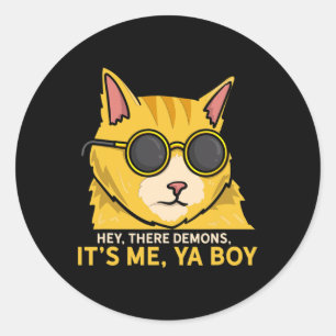 Adesivo Redondo Ei, Demônios Sou Eu, Ya Boy - Caça Fantasma Louca