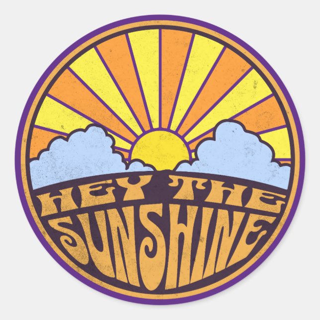 Adesivo Redondo Ei, O Sapo Da Sunshine (Frente)