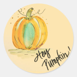 Adesivo Redondo Ei Pumpkin Sticker