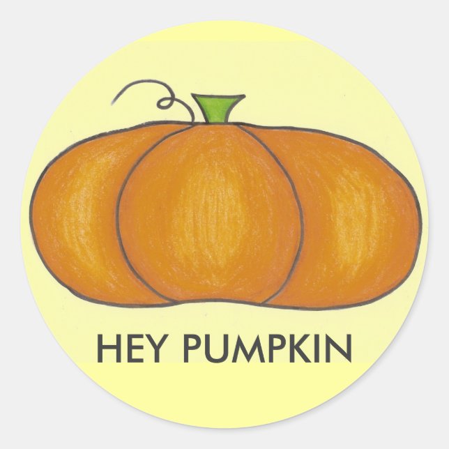 Adesivo Redondo Ei Pumpkin Stickers (Frente)