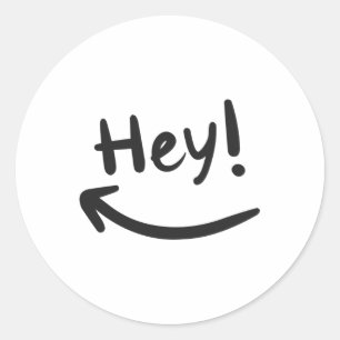 Adesivo Redondo Ei sorrindo