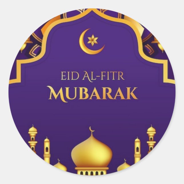 Adesivo Redondo Eid Al-Fitr (Frente)
