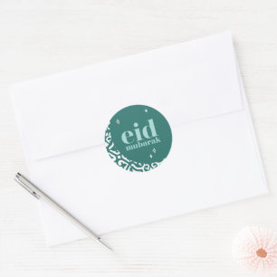 Adesivo Redondo Eid Mubarak