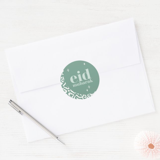 Adesivo Redondo Eid Mubarak (Envelope)
