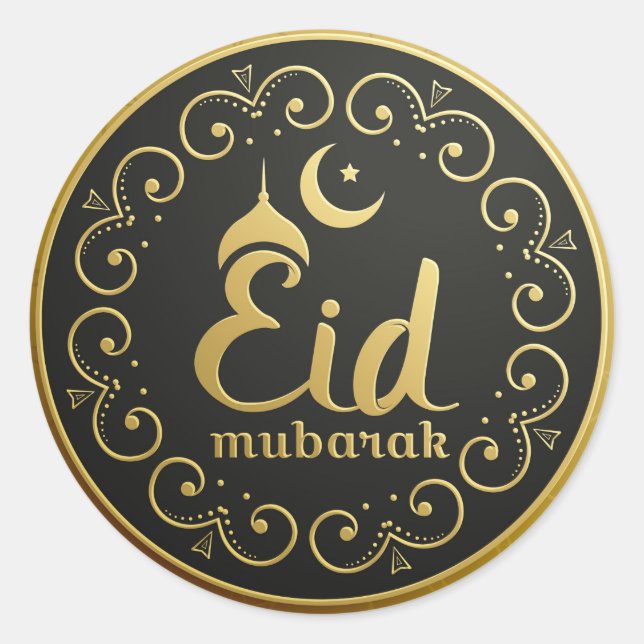 Adesivo Redondo Eid Mubarak (Frente)