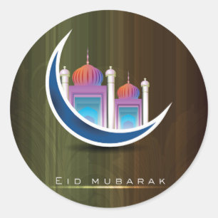 Adesivo Redondo Eid mubarak