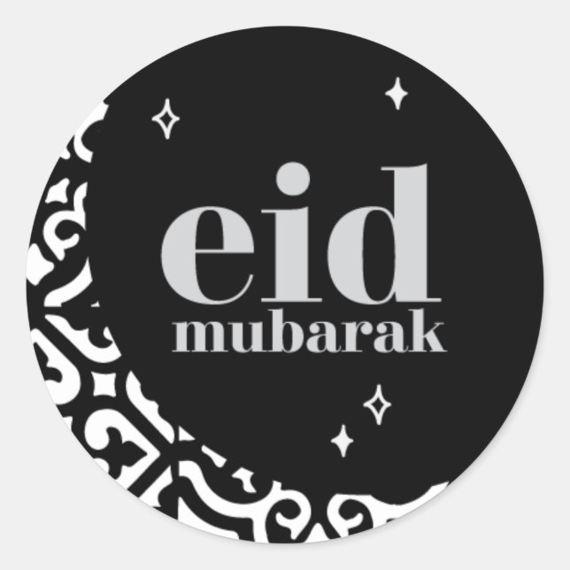 Adesivo Redondo Eid Mubarak (Frente)