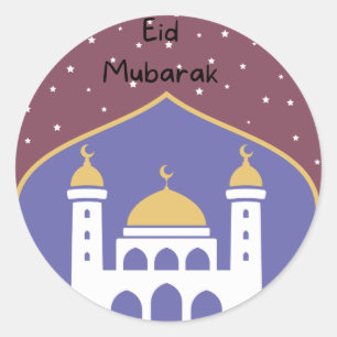 Adesivo Redondo Eid Mubarak Eid Eid Sticker
