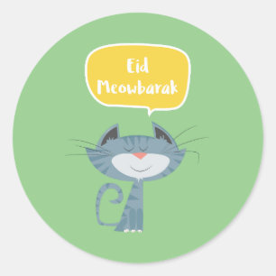 Adesivo Redondo Eid Mubarak engraçado