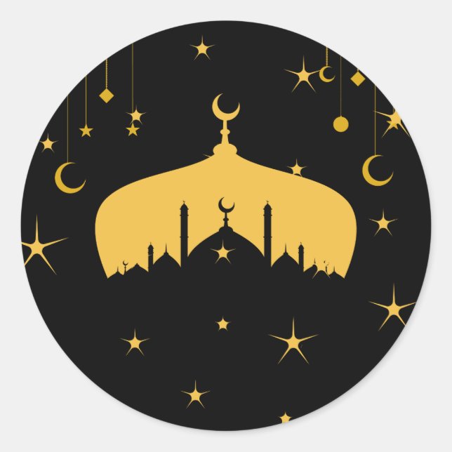Adesivo Redondo Eid Mubarak Round Stickers (Frente)
