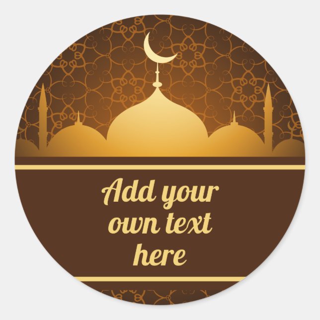 Adesivo Redondo Eid Mubarak Sticker (Frente)