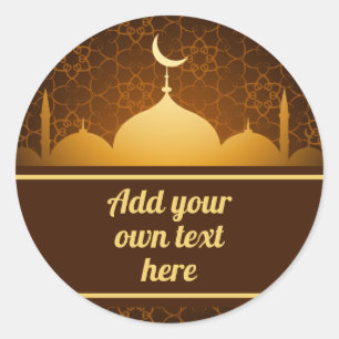 Adesivo Redondo Eid Mubarak Sticker