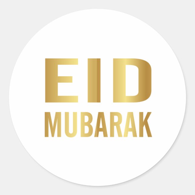 Adesivo Redondo Eid Mubarak Sticker (Frente)