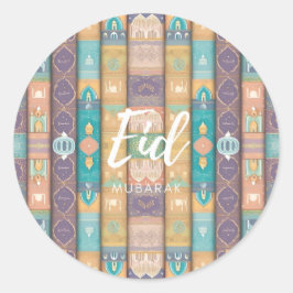 Adesivo Redondo Eid Mubarak Stickers