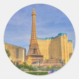 Adesivo Redondo Eiffel Tower Las Vegas Paris Limousine Nevada